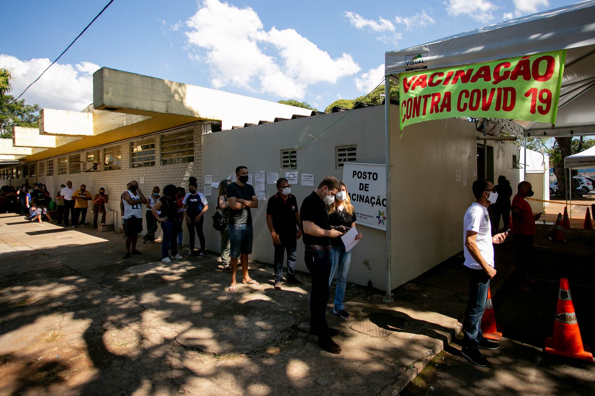 Posto de vacinação contra Covid-19 no Hospital do Guará, em Brasília