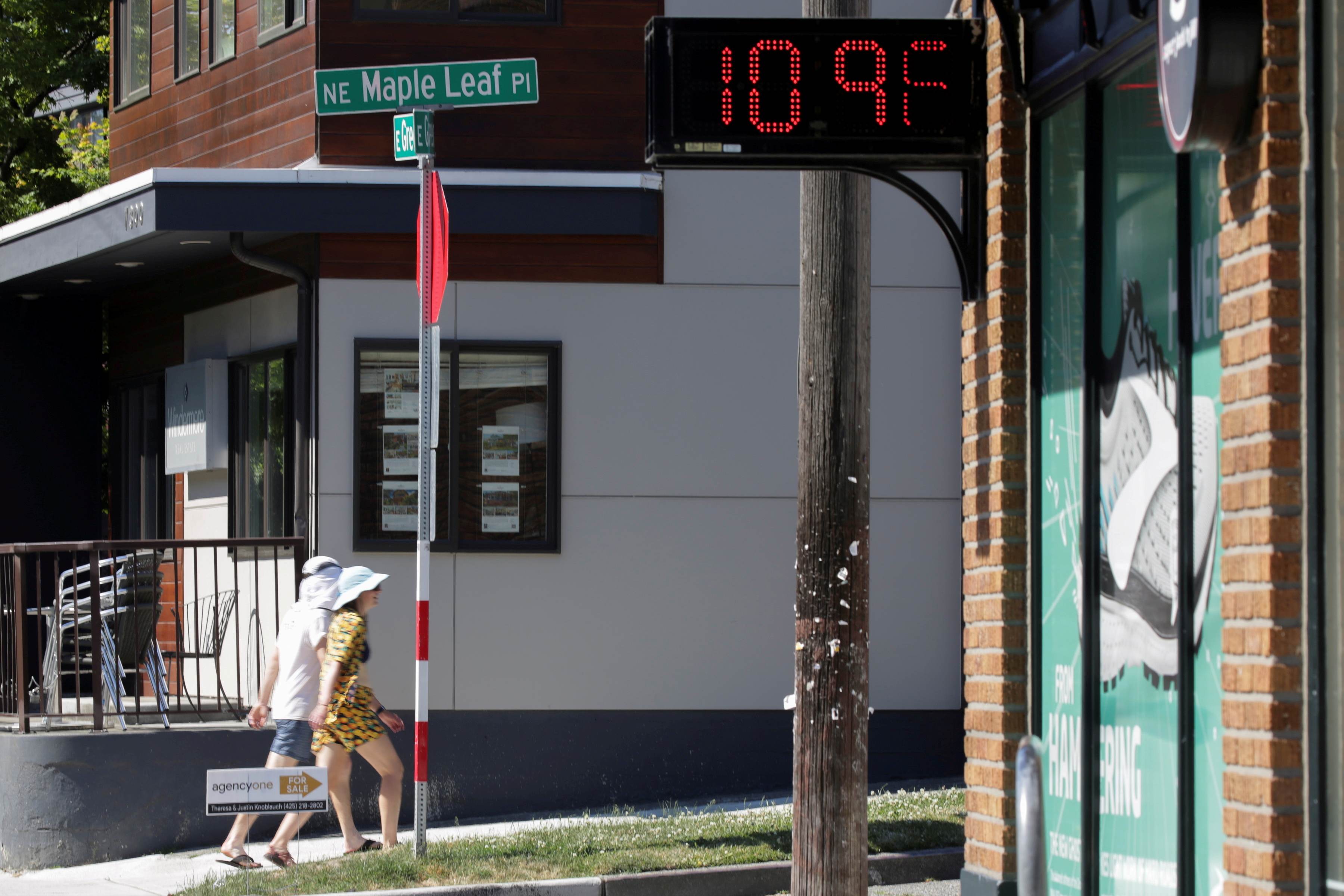 Termômetro marca 109ºF, o equivalente a 42,7ºC, em Seattle, nos EUA