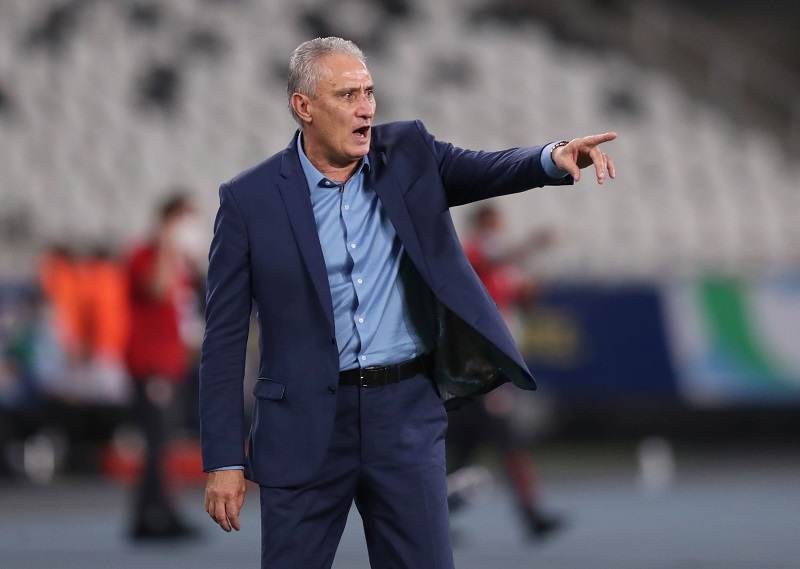 Técnico Tite em partida da Seleção Brasileira