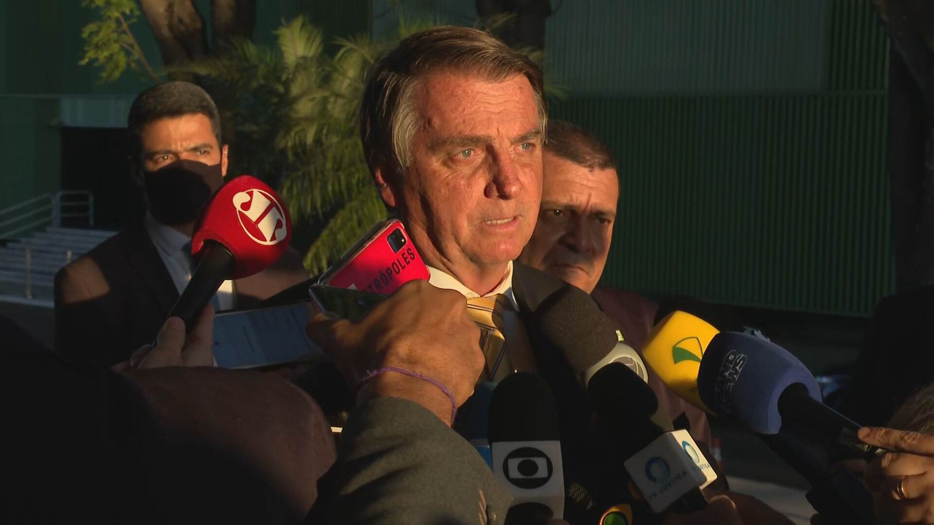 O presidente Jair Bolsonaro (sem partido) em entrevista coletiva