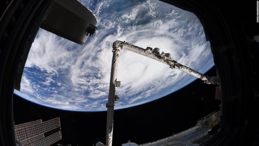A tempestade tropical Elsa, vista da International Space Station, da Nasa, em 4 de julho de 2021