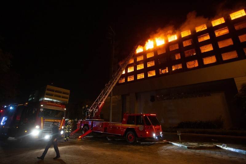 Incêndio na Secretaria de Segurança Pública do Rio Grande do Sul