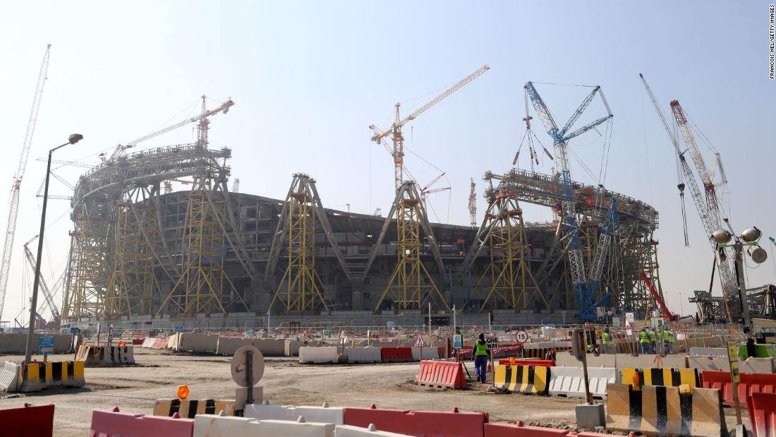 Construção no estádio Lusail, em Doha, em 20 de dezembro de 2019