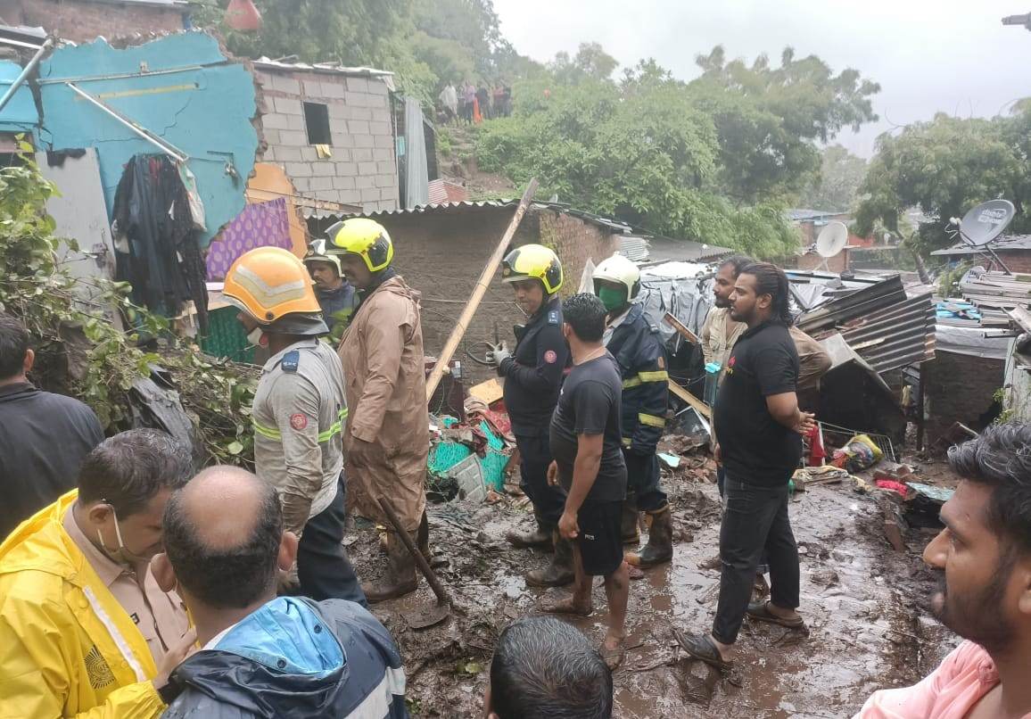 Deslizamento em Mumbai, na Índia