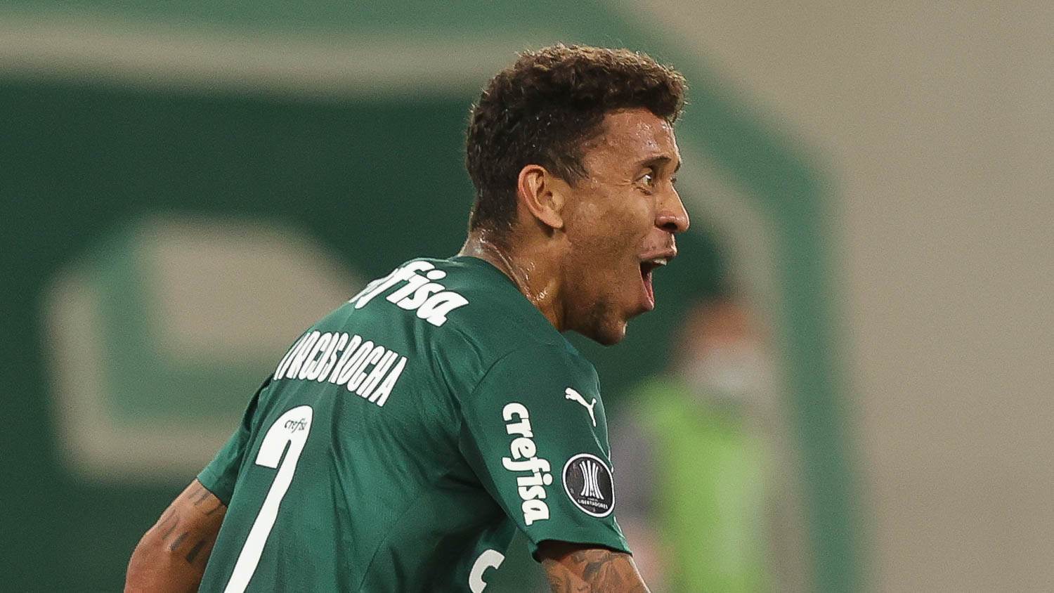 Marcos Rocha, durante jogo do Palmeiras pela Libertadores