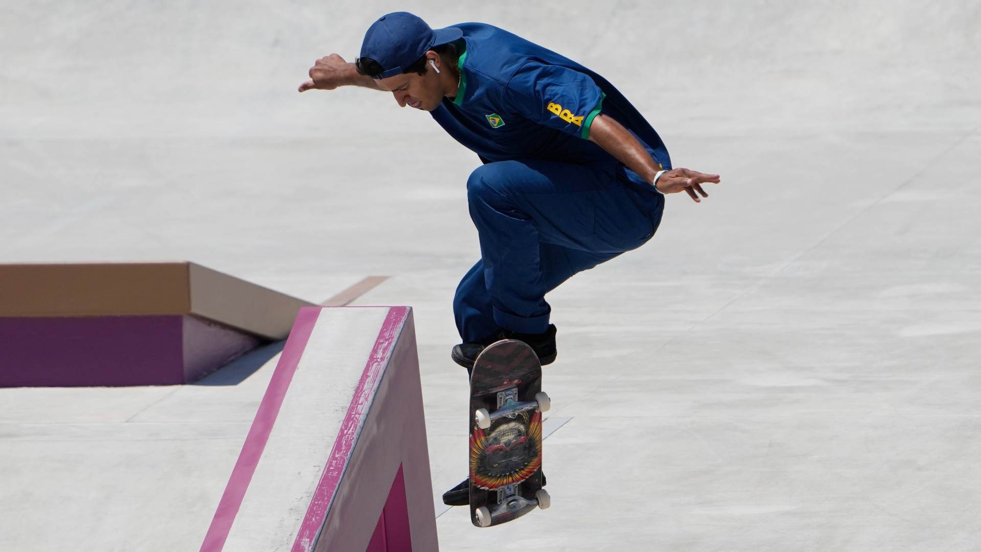 Kelvin Hoefler, brasileiro do skate, nas Olimpíadas