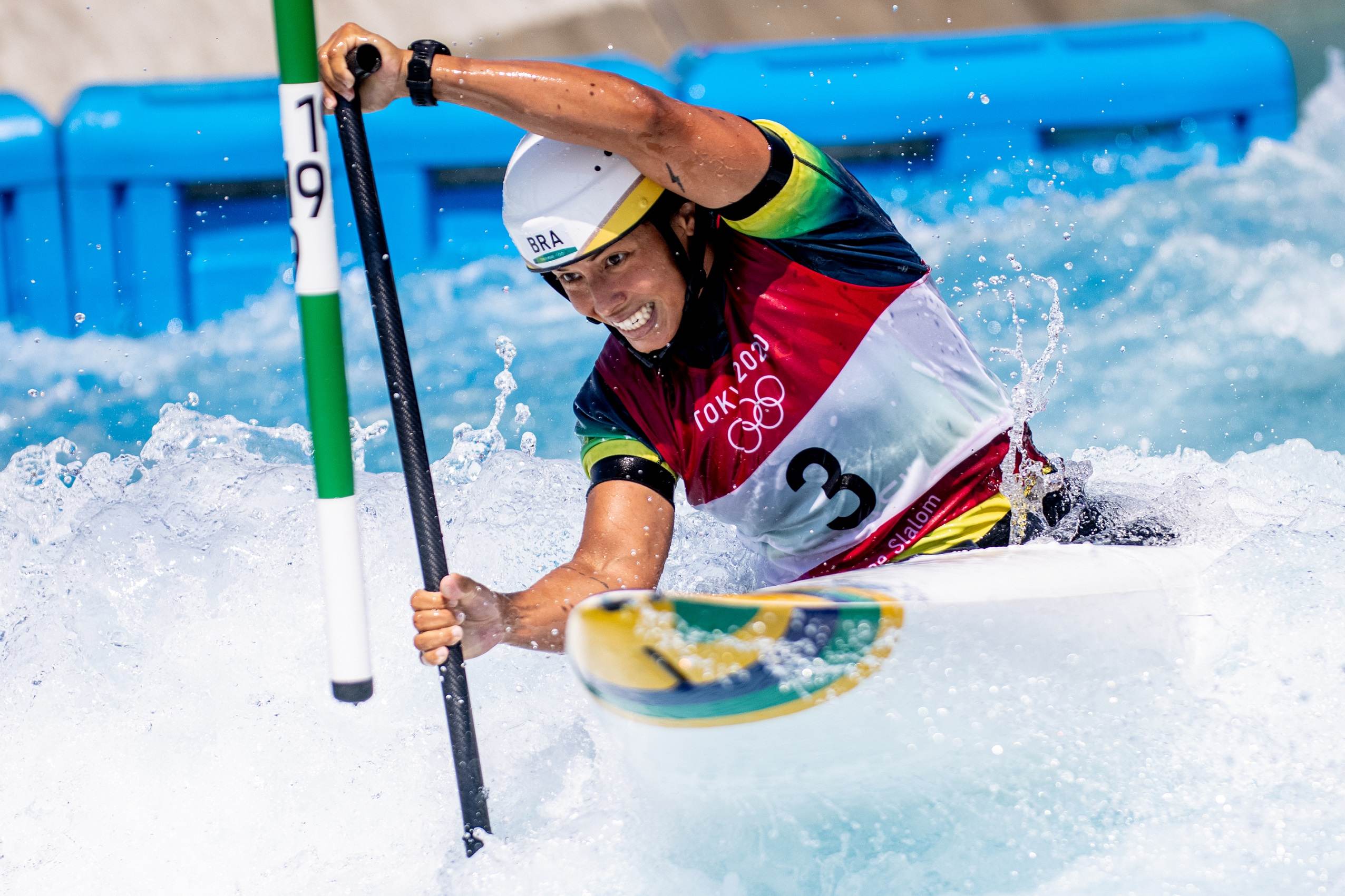 Ana Sátila participa das eliminatórias da categoria C1 da canoagem slalom