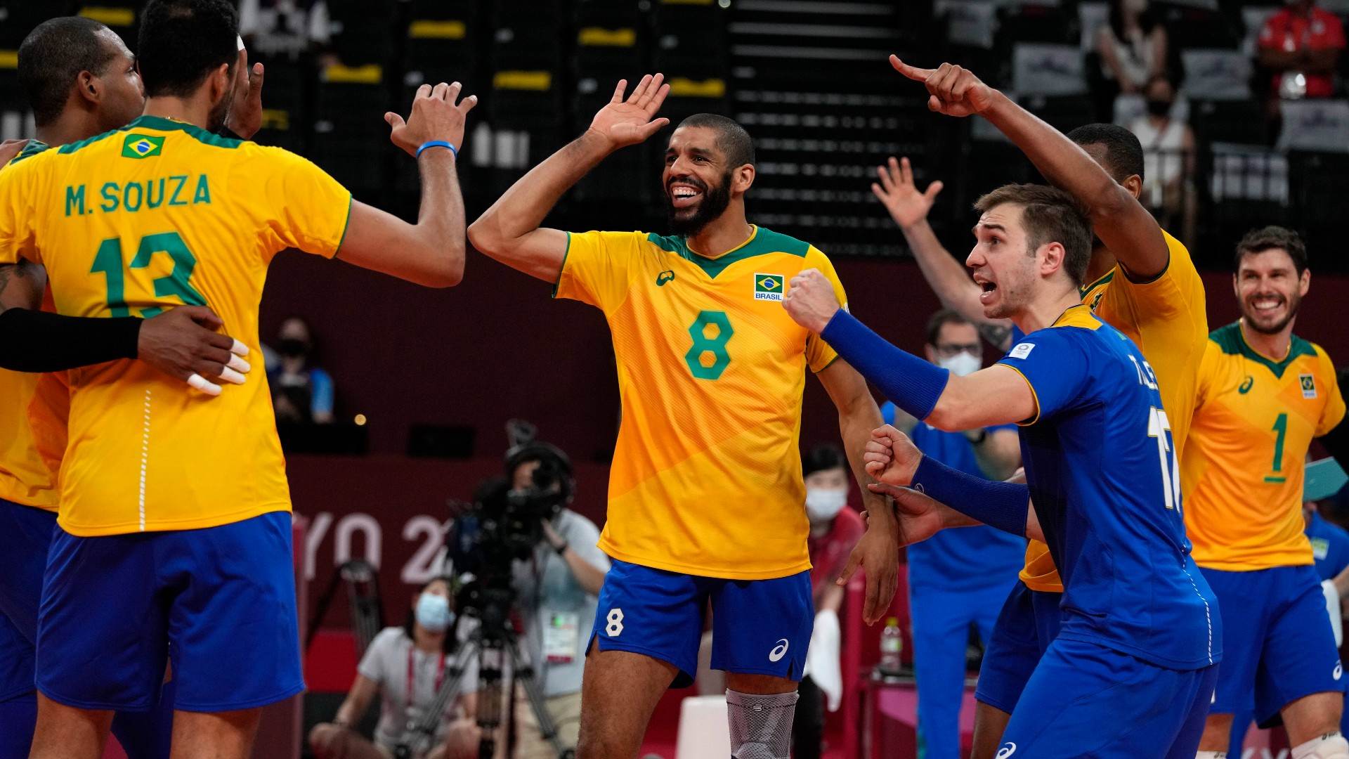 Seleção brasileira de vôlei masculino venceu o Japão pelas quartas de final