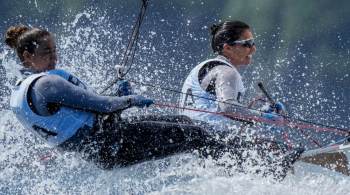 Fernanda Oliveira e Ana Luiza Barbachan ficaram em último na medal race da classe 470