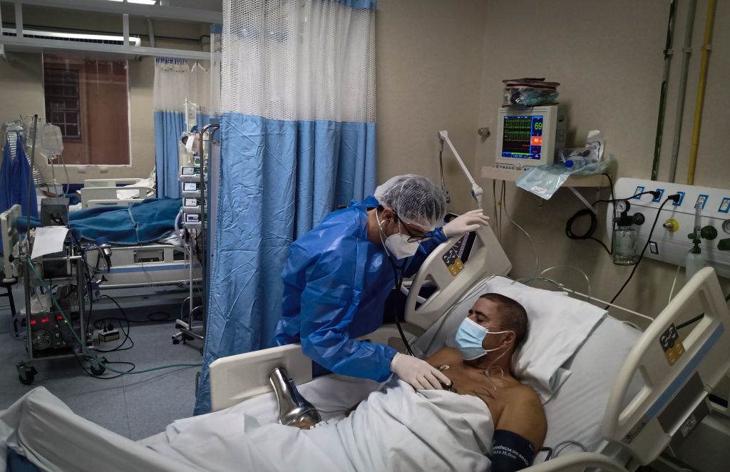 Paciente com coronavírus em hospital do Rio de Janeiro
