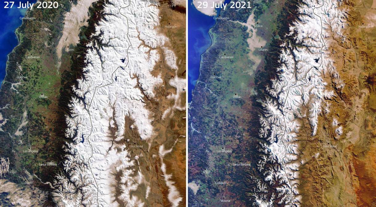 Neve na Cordilheira dos Andes está cada vez mais escassa; cientistas encaram o fenômeno como uma das consequências do aquecimento global