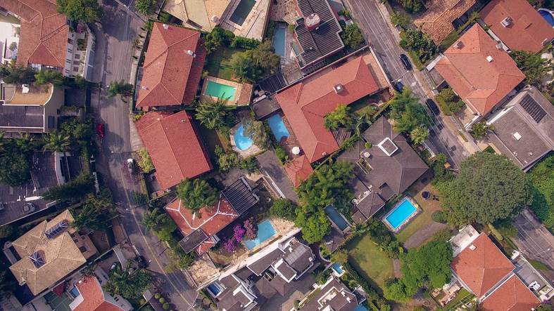 Casas de alto padrão no bairro do Morumbi, em São Paulo