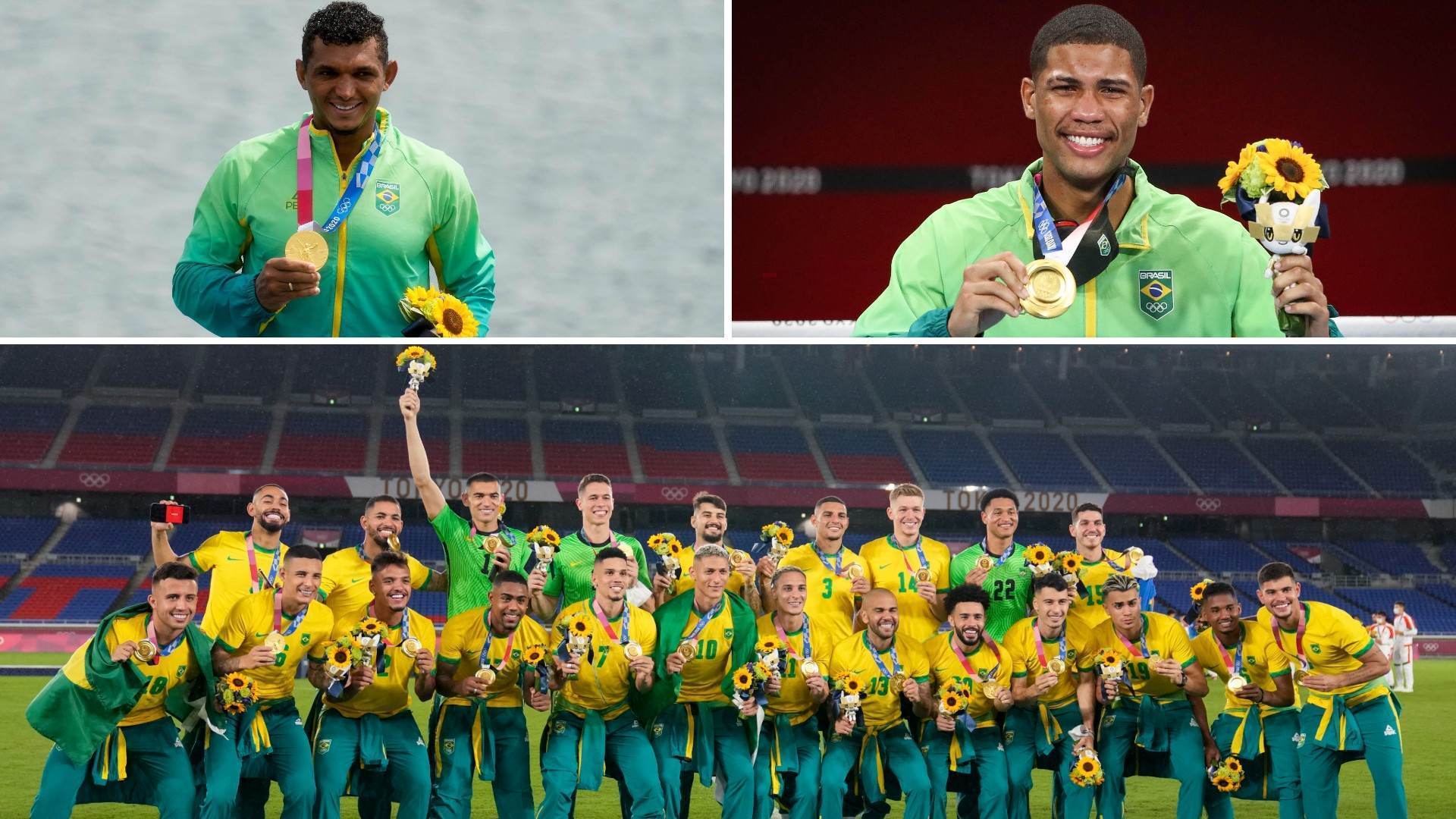 Isaquias, Hebert e futebol masculino conquistaram ouro para o Brasil