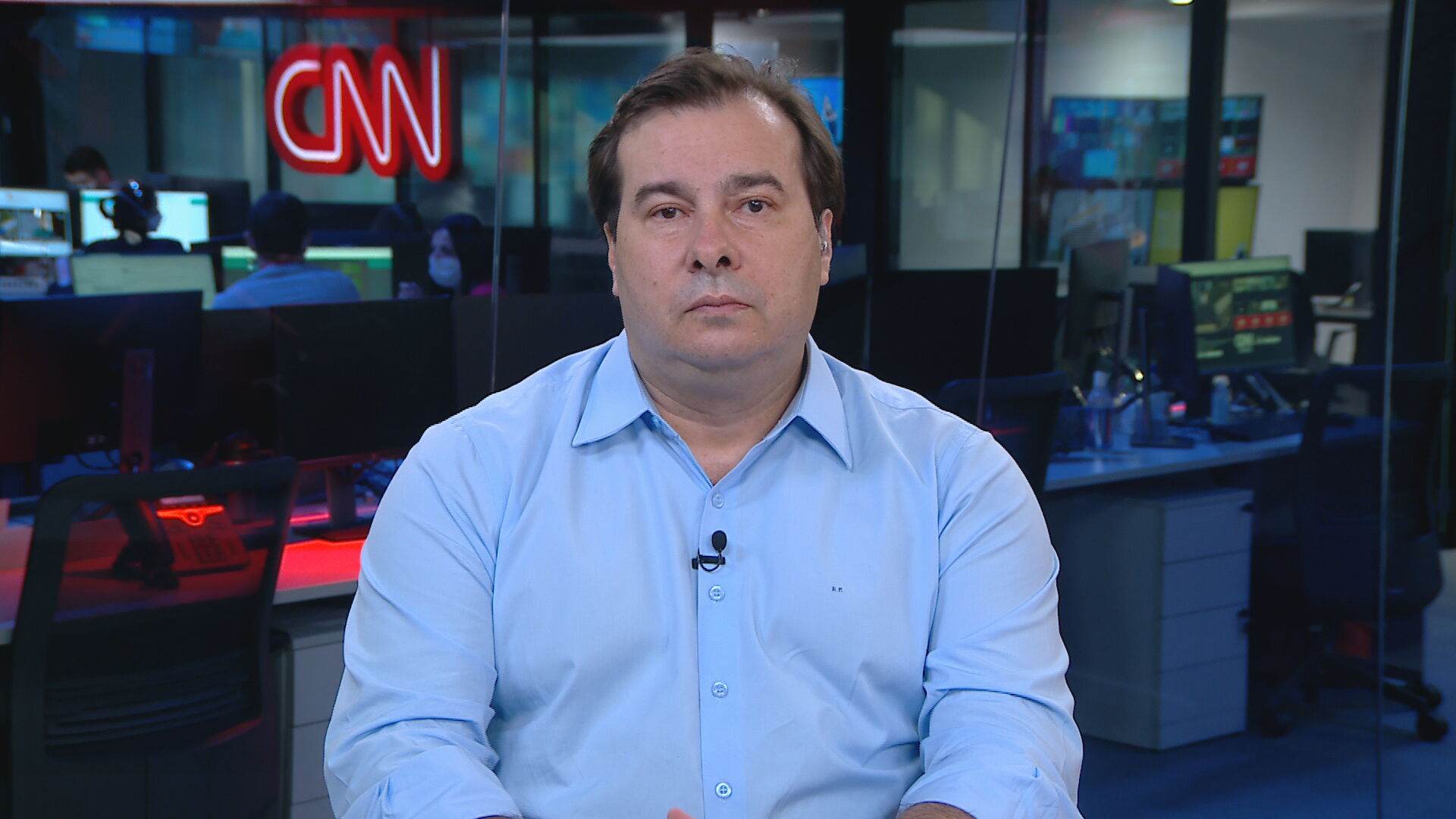Deputado Rodrigo Maia em entrevista à CNN