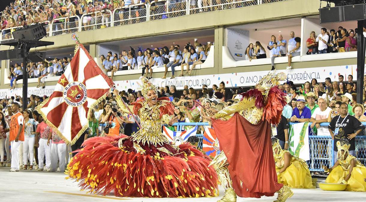 Desfile das escolas de samba do Rio de Janeiro no Carnaval 2020