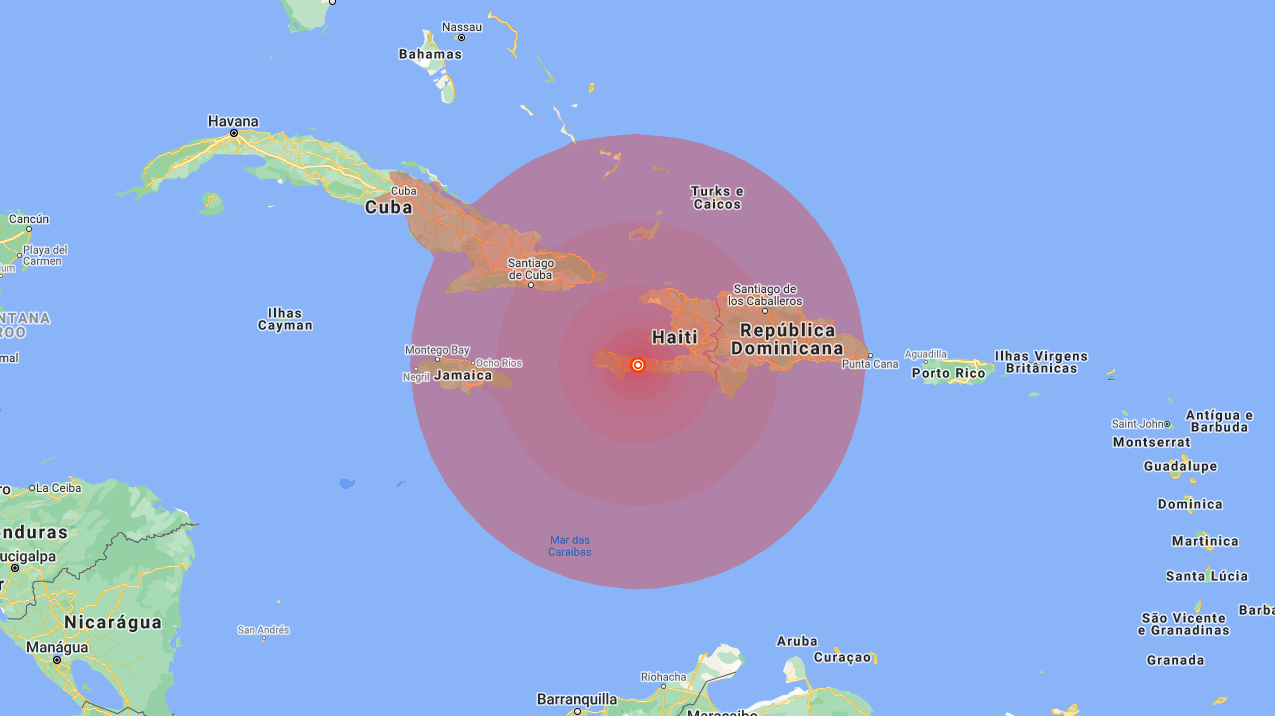 Terremoto de magnitude 7 registrado no Haiti