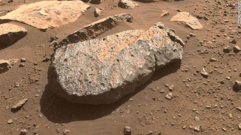 Foto de uma rocha marciana