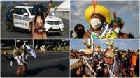 Quase 6 mil indígenas protestam contra ‘marco temporal’; veja imagens