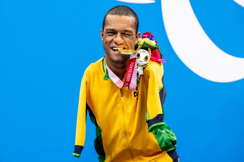 Gabriel Geraldo conquistou segundo ouro em Tóquio ao vencer os 50 m costas (classe S2)