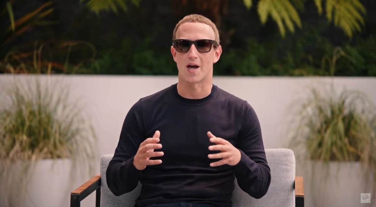 Mark Zuckerberg mostra óculos de realidade virtual do Facebook em parceria com Ray-Ban