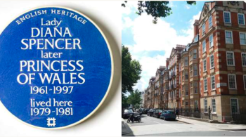 Diana viveu no local de 1979 a 1981, antes de se tornar princesa; placa azul do Patrimônio Inglês é reconhecimento de figuras notáveis
