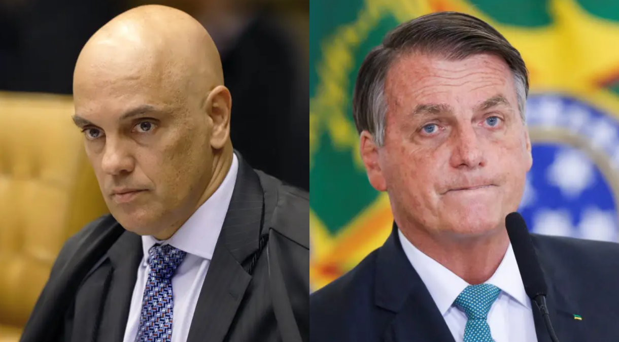 Juiz do STF Alexandre de Moraes e o presidente Jair Bolsonaro