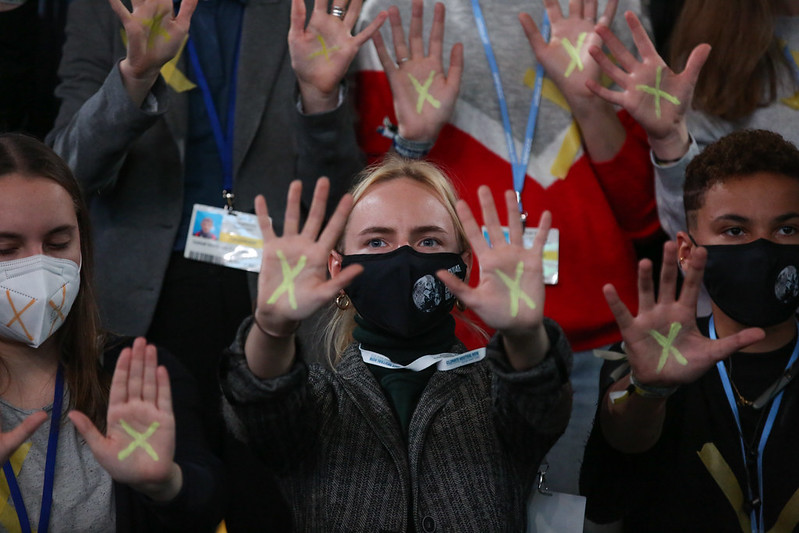 Jovens defensores do clima na COP26, em Glasgow