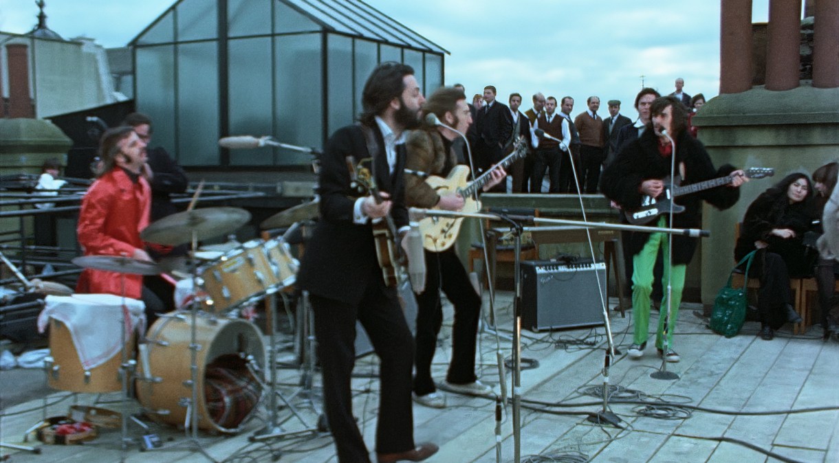 Ringo Starr, Paul McCartney, John Lennon e George Harrison na série documental "Get Back"