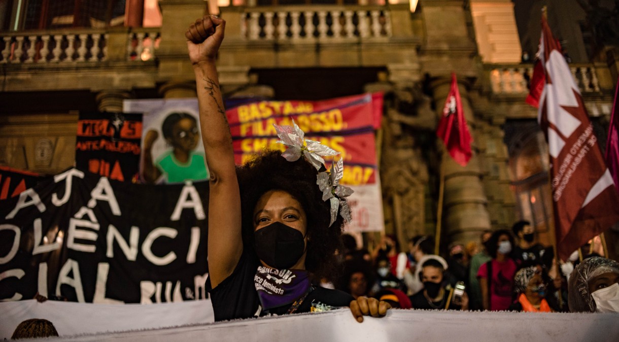 Marcha da Consciência Negra em São Paulo no dia 20 de novembro de 2021