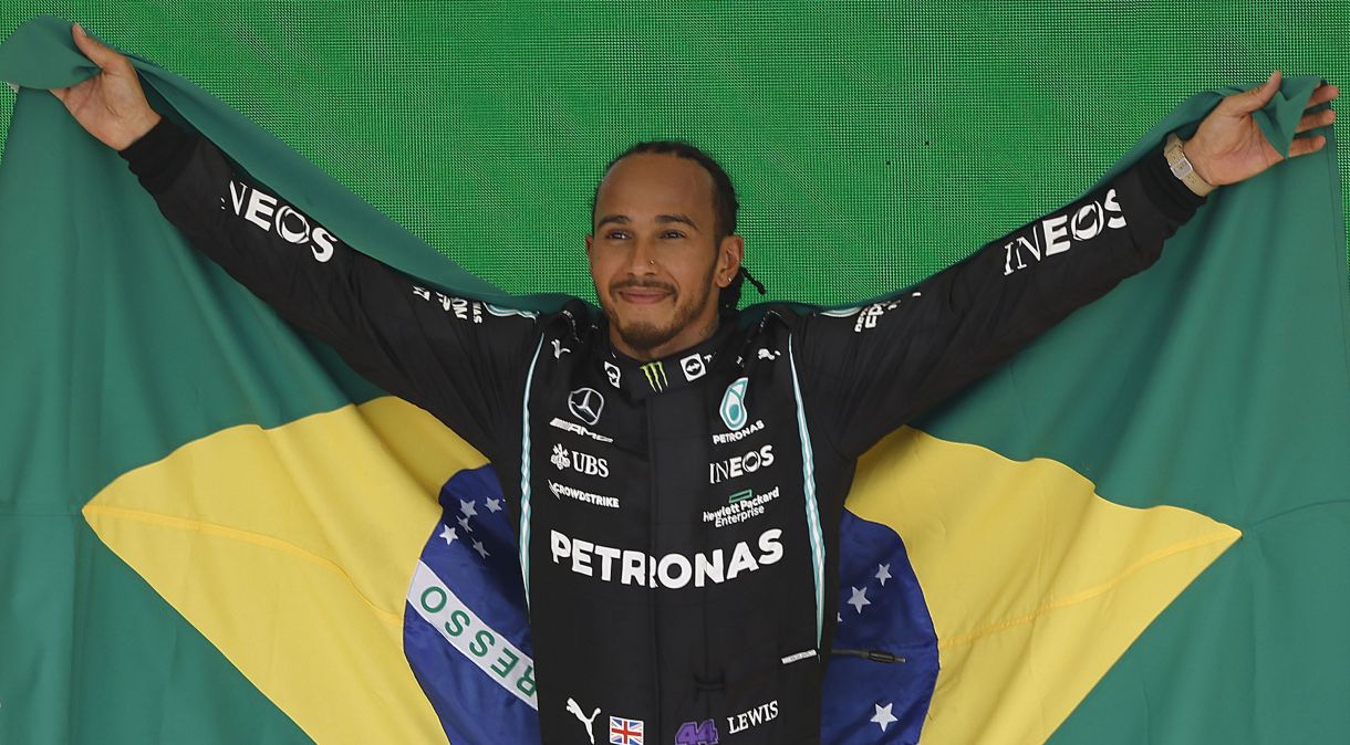 Lewis Hamilton no Grande Prêmio de Interlagos