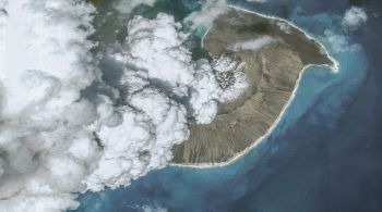 De acordo com a Nasa, o vulcão submarino Hunga Tonga-Hunga Ha'apai, no arquipélago de Tonga, enviou 146 teragramas de água para a estratosfera