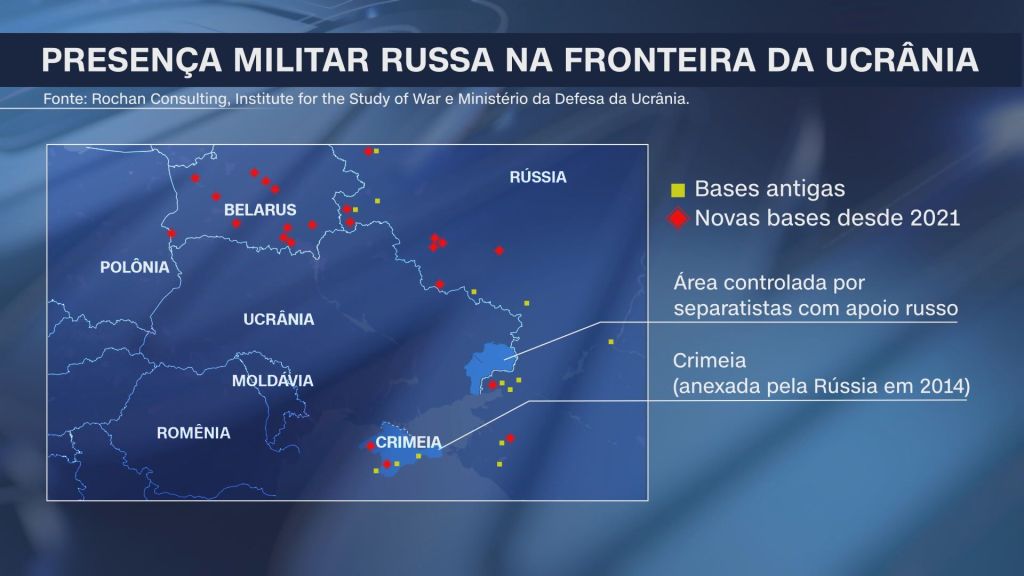 Presença militar russa na fronteira da Ucrânia