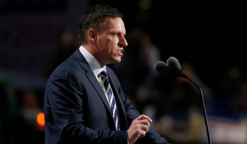 Peter Thiel em Convenção do Partido Republicano nos EUA, em 2016