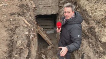 Abrigo subterrâneo fica localizado em parque da cidade ucraniana e receberá refugiados quando sirenes de alerta forem acionadas