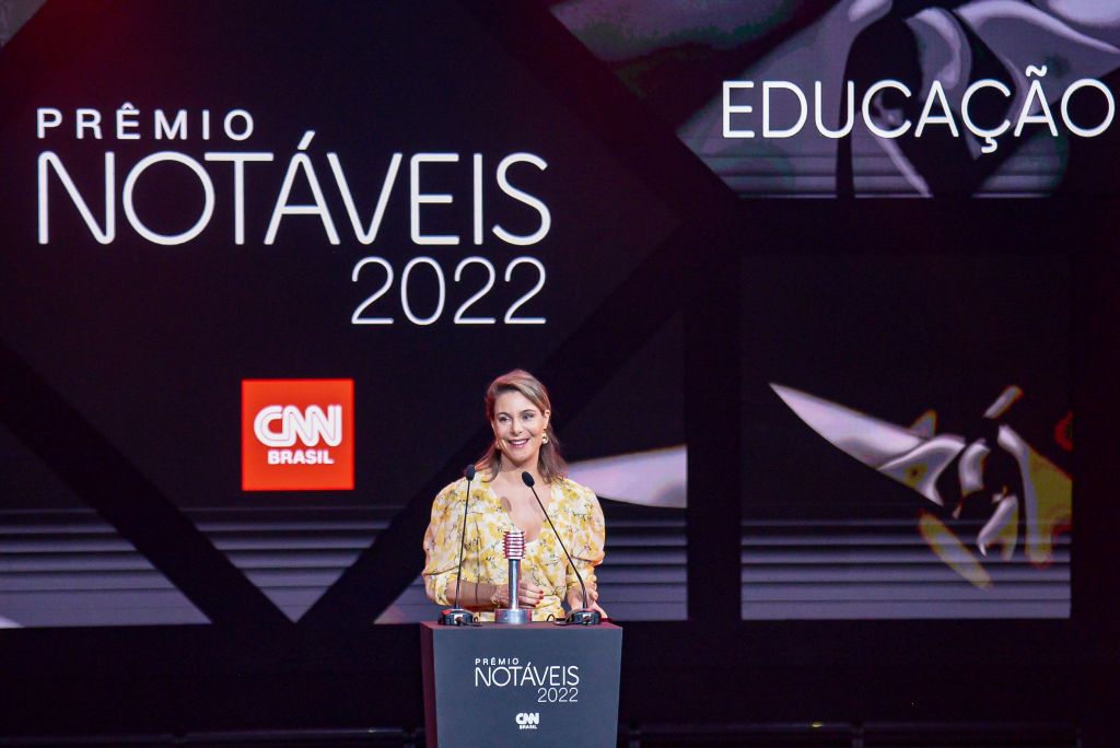 Priscila Cruz, presidente-executiva e co-fundadora do Todos pela Educação, recebe o Prêmio Notáveis CNN 2022 na categoria Educação