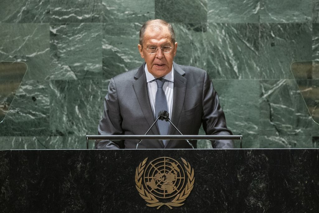 Ministro das Relações Exteriores da Rússia, Sergey Lavrov, durante Assembleia-Geral da ONU