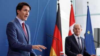 Em coletiva conjunta, Scholz afirmou que envio de caças não está sendo considerado, enquanto Trudeau disse que não se pode aumentar os conflitos