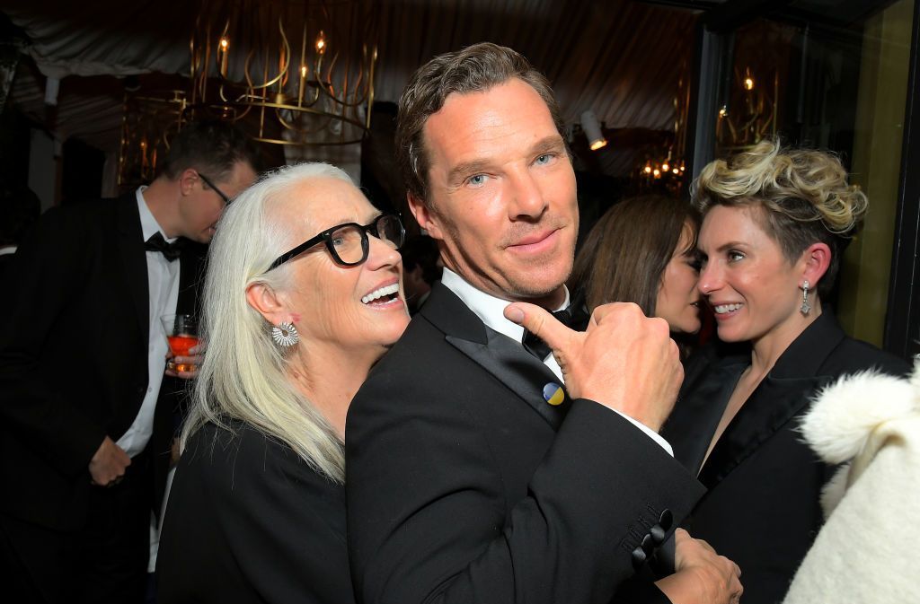 Jane Campion e Benedict Cumberbatch no Oscar 2022