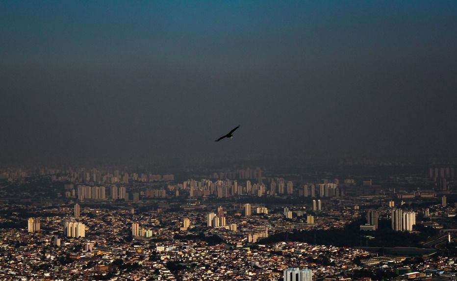 Poluição em São Paulo vista do Pico do Jaraguá