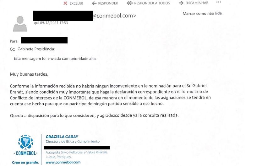 E-mail da Conmebol