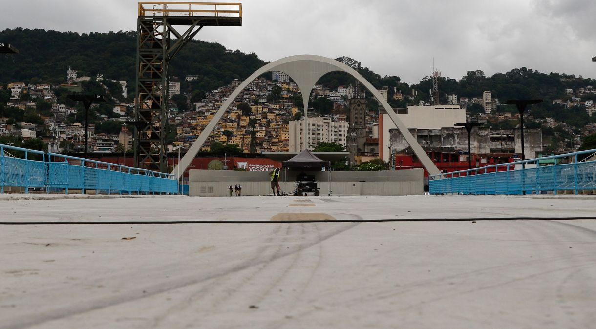 Sambódromo da Marquês de Sapucaí vazio no Rio de Janeiro (RJ)