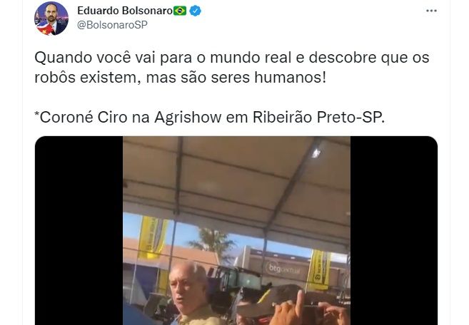 Ciro Gomes discute com bolsonaristas na Agrishow