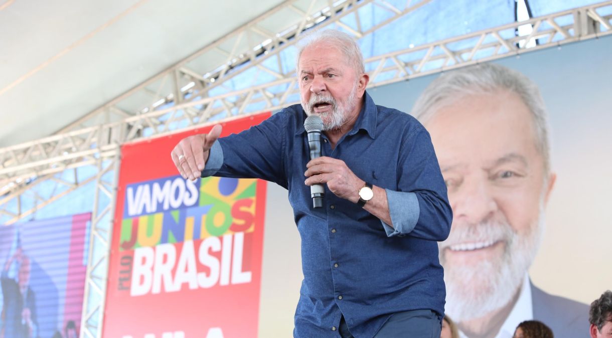 Evento com pré-candidato à Presidência da República, Lula, na cidade de Contagem (MG), nesta terça-feira - 10/05/2022