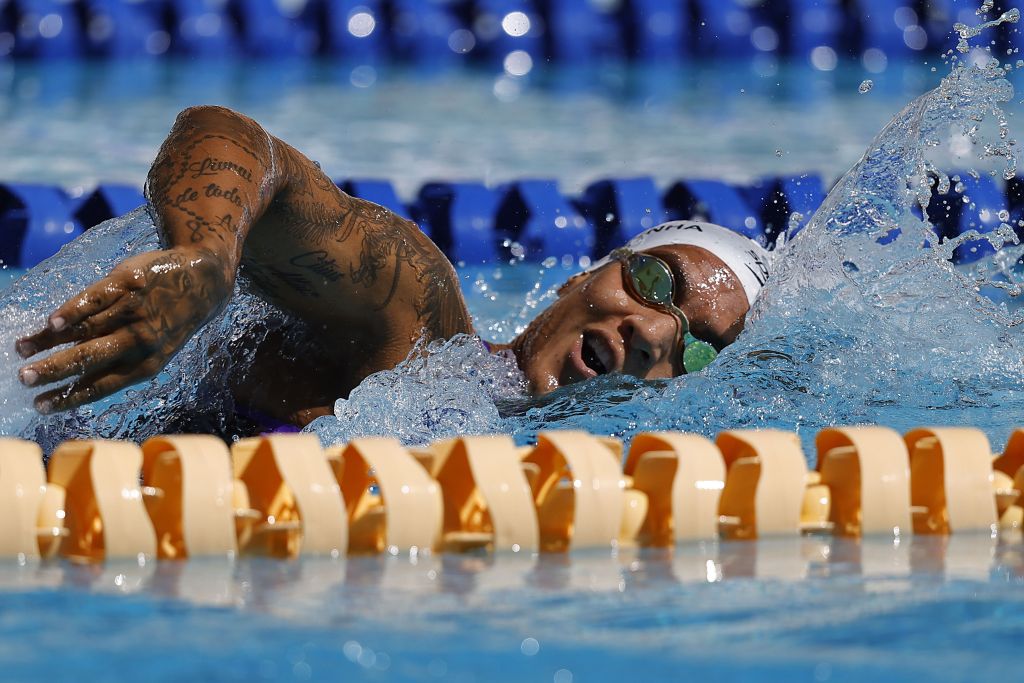 Nadadora Ana Marcela Cunha durante competição no Rio de Janeiro