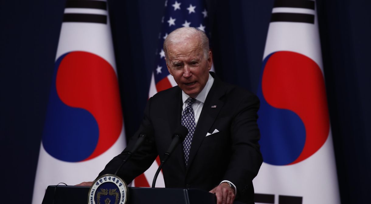 Joe Biden, presidente dos Estados Unidos, durante visita a Seul, na Coreia do Sul - 21/05/2022