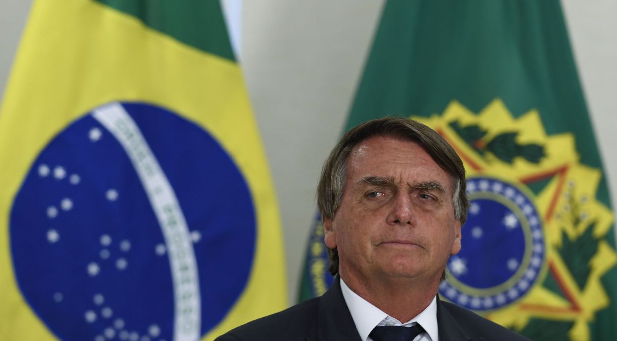 Jair Bolsonaro, durante cerimônia no Palácio do Planalto - 18/05/2022