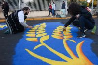 Produção de tapetes no feriado de Corpus Christi é retomada; veja fotos