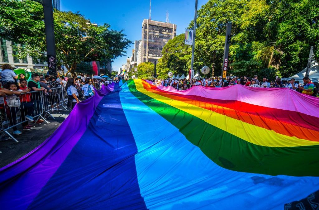 Parada do Orgulho LGBT+ em São Paulo, em 23 de junho de 2019