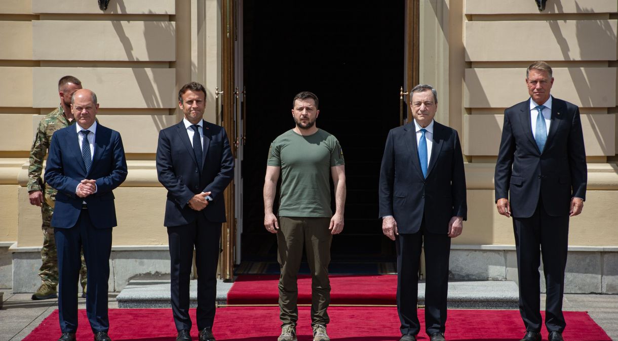 Presidente da Ucrânia se reuniu com líderes da Itália, França, Alemanha e Romênia
