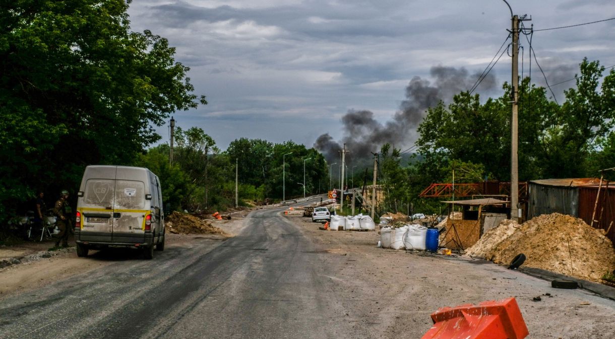 Cidade de Severodonetsk, na Ucrânia